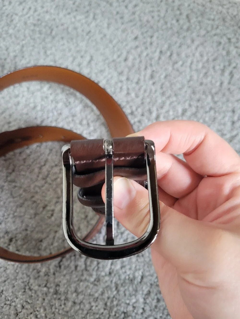 BOCONI USA Genuine Leather Belt Brown 32
